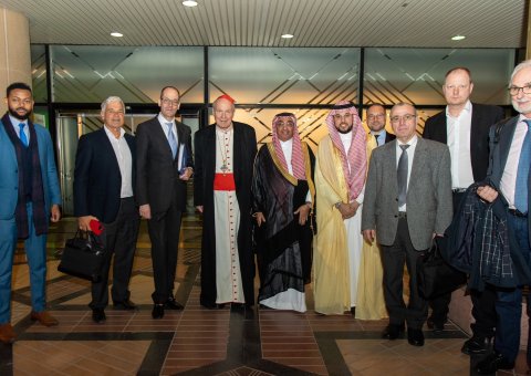 HE Cardinal Dr.Schönborn, Archbishop of Vienna, & the accompanying delegation arrive in Riyadh