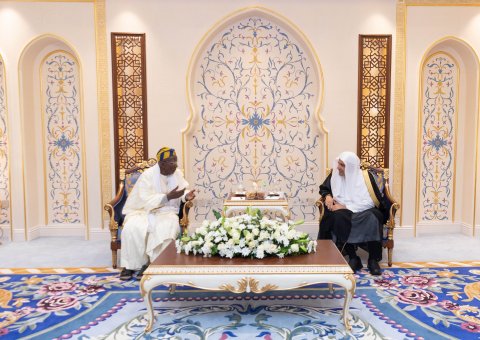 Mohammad Alissa, a reçu au siège de la LIM à La Mecque, le Président de l'Union Islamique Africaine