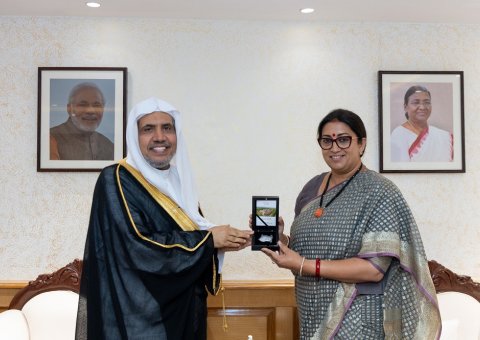 Her Excellency Ms. Smriti Zubin Irani, the Minister of Minority Affairs of the Government of India, received His Excellency Sheikh Dr.Mohammed Alissa, the Secretary-General of the MWL