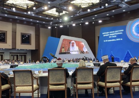 H.E. Dr. Abdul Rahman Al-Zaid: At the Kazakhstan Conference of Religious Leaders, I met with Kazakh political figures & religious leaders who expressed appreciation of the MWL