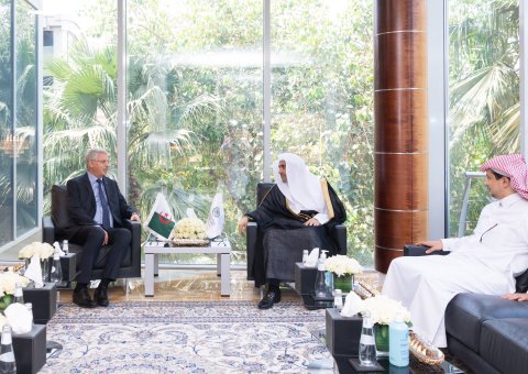 Le SG de la LIM et Président de l'Organisation des Savants Musulmans Mohammad Alissa a reçu l'Ambassadeur d'Algérie au Royaume d'Arabie Saoudite