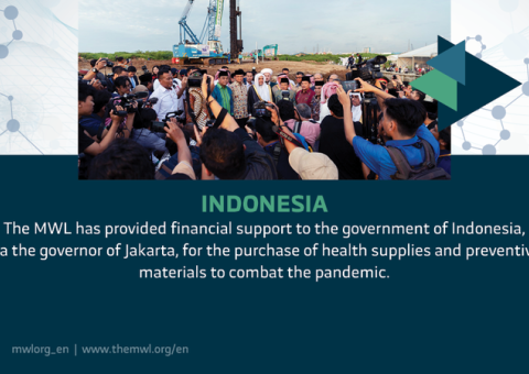 The MWL provided financial support to Indonesia to purchase health supplies & preventive materials to combat the coronavirus pandemic