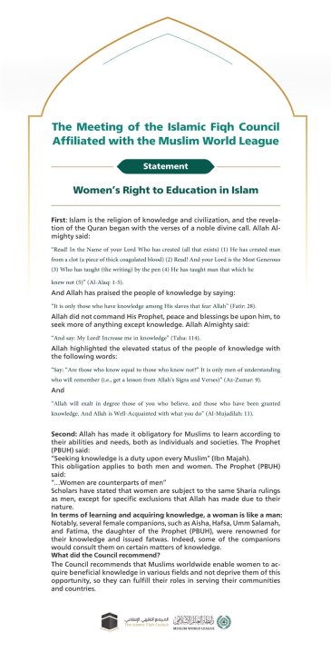 Women's Right to Education in Islam