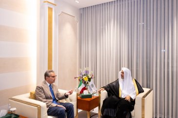 H.E. Sheikh Dr. Mohammed Al-Issa , Secretary-General of the MWL, received H.E. Mr. Carlo Balducci, Ambassador of the Republic of Italy to the KSA