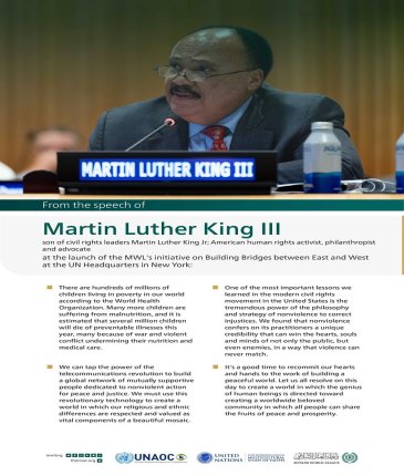Highlights from the speech of Martin Luther King III, the son of civil rights leaders Martin Luther King Jr; American human rights activist