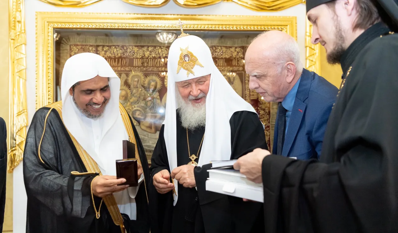 ‏أكّد معالي أمين عام ⁧رابطة العالم الإسلامي⁩ تقدير الشعوب الإسلامية لجهود الكنيسة الأرثوذكسية الروسية في محاربة الكراهية وتعزيز السلام