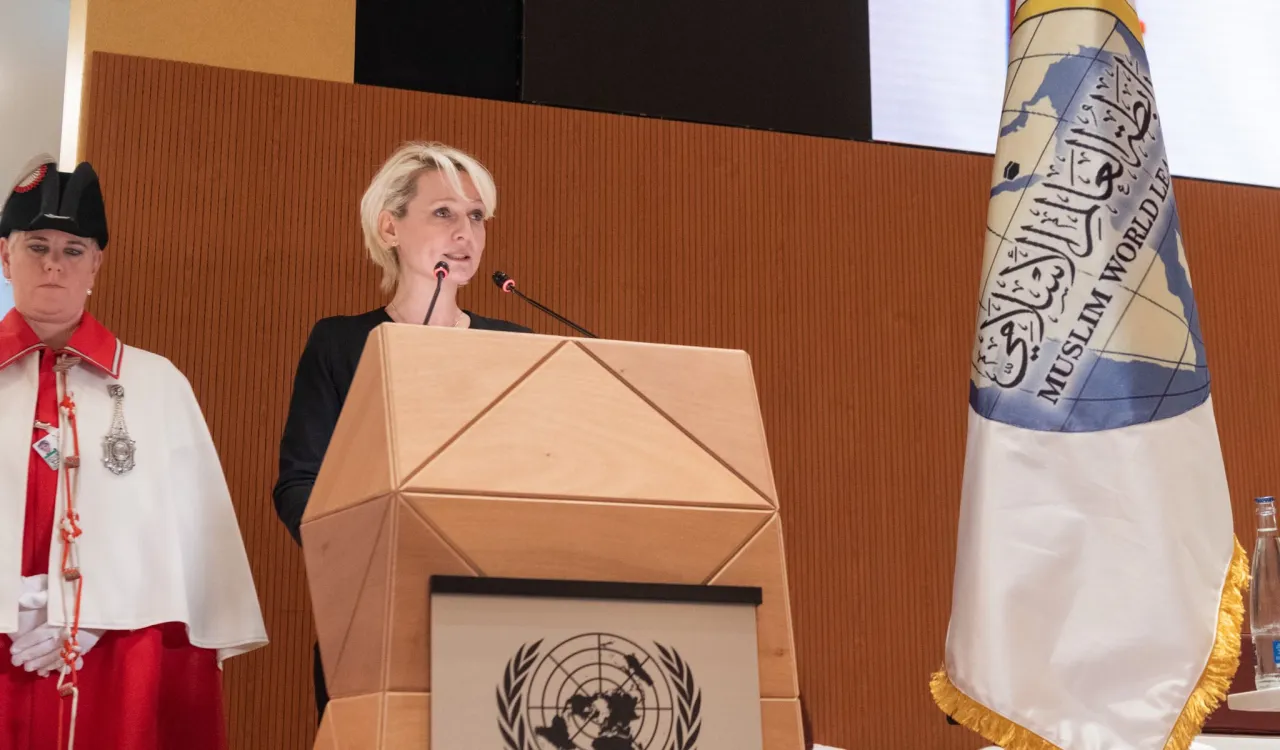 La Présidente du Parlement fédéral suisse participe à la session sur « La déclaration de Genève » aux NationsUnies : «Nous saluons les efforts de la Ligue Islamique Mondialedans la lutte contre le terrorisme et la violence».