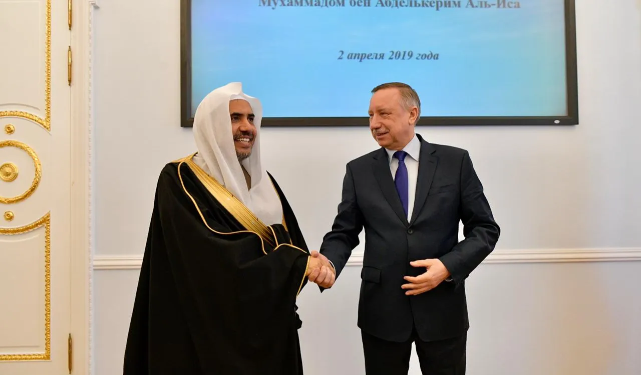 حاكم سانت بطرسبرغ بعد لقاءه د.العيسى: نثمن الدور العالمي لرابطة العالم الإسلامي في خدمة الوئام والسلام