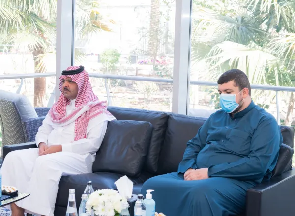 H.E. Dr. Mohammad Alissa receives His Eminence Dr. Ahmed Al-Taha, head of the Iraqi Fiqh Council