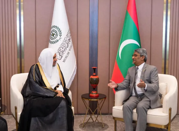 رأس وفد رابطة العالم الإسلامي لزيارة المالديف تلبية لدعوة رئيسها
