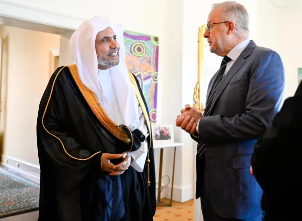 Le Premier ministre australien reçoit le Secrétaire général de la Ligue islamique mondiale