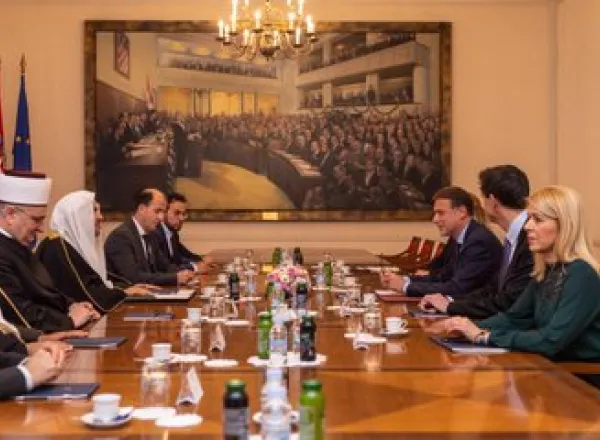HE Dr. Mohammad Alissa met with the Speaker of Parliament who affirmed his support for the MWL Conference on Human Brotherhood - the Basis for Peace and Security and its outcomes