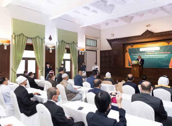 His Excellency Dr. Mohammad Alissa gave a lecture this morning called, "The Alliance of Civilizations," at Kings University