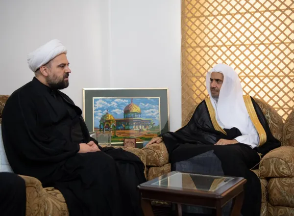 المفتي الجعفري الشيخ أحمد قبلان يستقبل امين عام رابطة العالم الإسلامي.