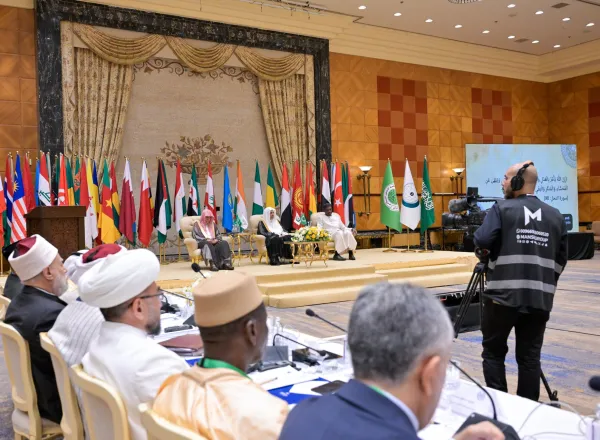 Scenes from the participation of H.E. Sheikh Dr. Mohammed Al-Issa , Secretary-General of the MWL, as guest of honor at the opening of the symposium entitled “The Role of Religious Leaders in Combating Violence Against Women”
