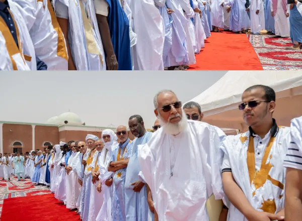 Aujourd hui durant le sermon du vendredi à Nouakchott, précédé d’une grande réception académique : cheikh Mohammed Alissa prononce le prêche et dirige la prière en présence de hauts responsables religieux et de nombreux fidèles.