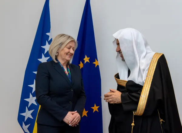 Yang Mulia Perdana Menteri Bosnia dan Herzegovina, Nyonya Borjana Krišto, menerima Yang Mulia Sekretaris Jenderal LMD, Ketua Asosiasi Ulama Muslim, Syeikh Dr. #MohammedAlissa