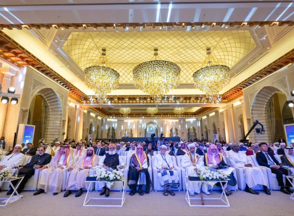 Yang Mulia Sekretaris Jenderal LMD, Ketua Organisasi Ulama Muslim, Syekh Dr. Mohammed Alissa   , dalam sesi pembukaan Konferensi Membangun Jembatan Antar Mazhab Islam: