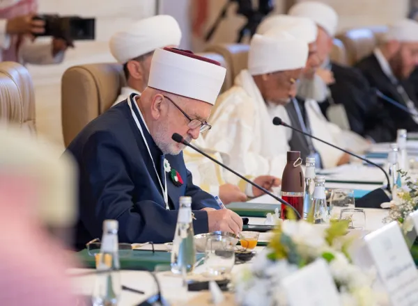 Cheikh Ali Erbaş, Président des Affaires Religieuses de la République de Turquie et membre du Conseil Suprême de la Ligue islamique mondiale, lors de la 46ème session du Conseil Suprême :