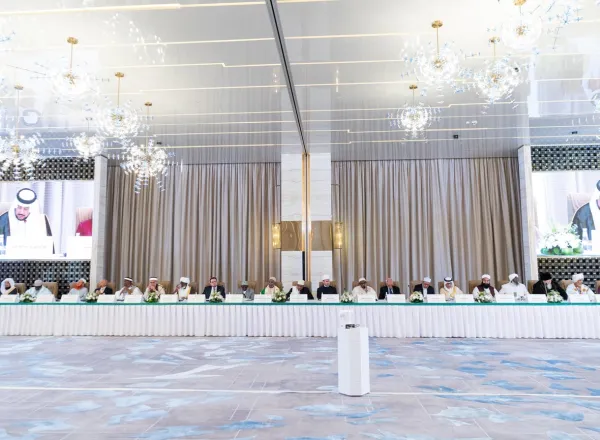 His Eminence the Grand Mufti of the Kingdom of Saudi Arabia, Chairman of the Supreme Council of the Association, Sheikh Abdulaziz Al Sheikh during the 46th session of the Supreme Council of the Association: