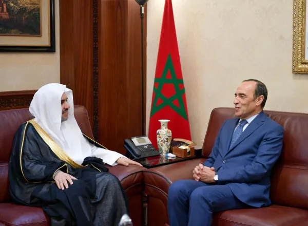 الحبيب المالكي أثناء استقباله د.العيسى