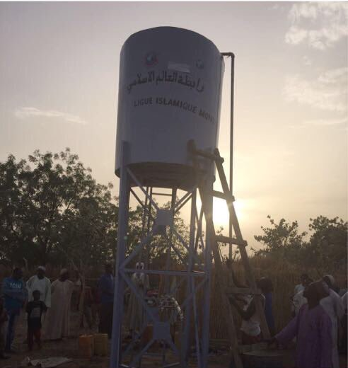 The MWL implements charitable projects in African villages. Wells are pumped using solar panels instead of customary methods to save costs.