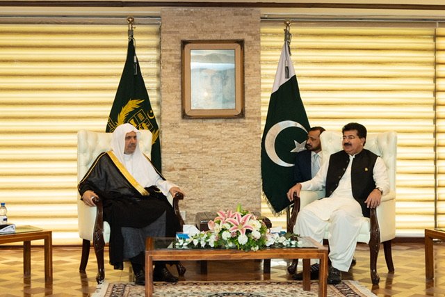 ‏Le président du Sénat du Pakistan Muhammad Sadiq Sanjrani rencontre Mohammad Alissa