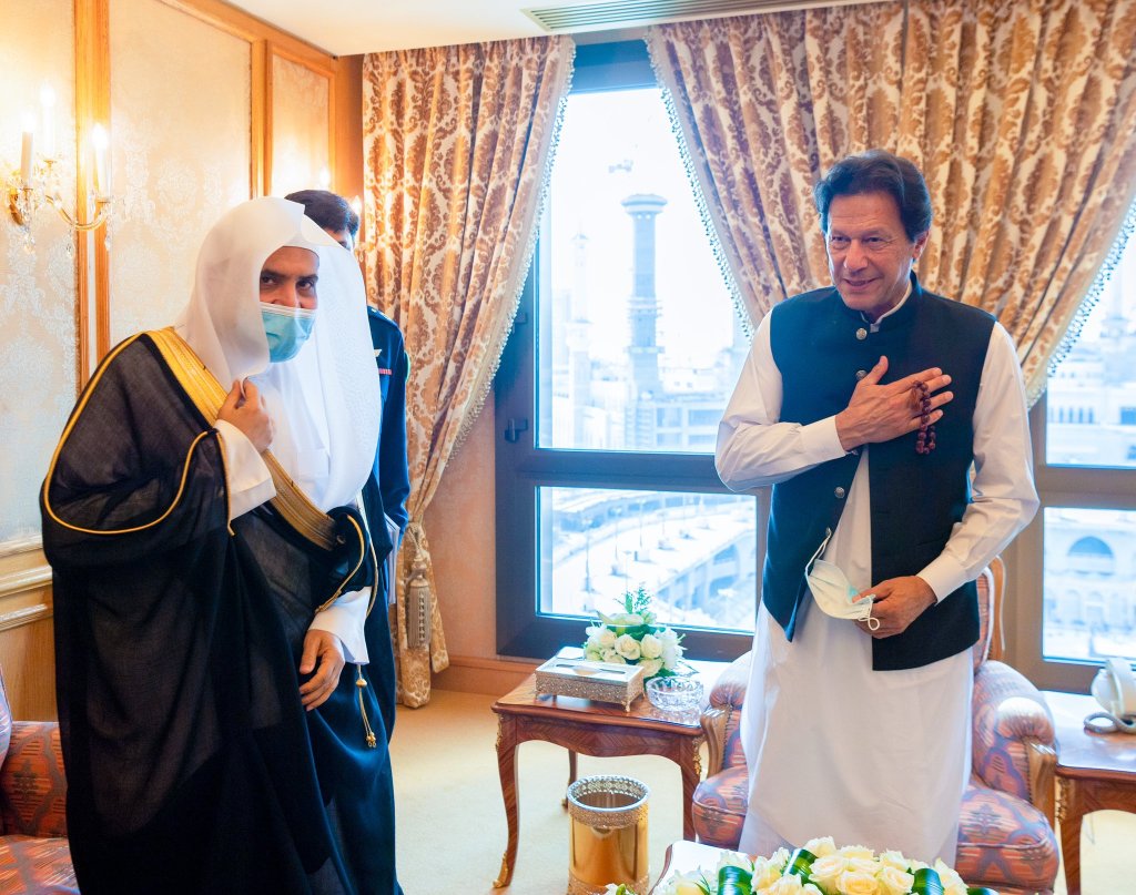 ڈاکٹر محمد العیسی نے مکہ مکرمہ میں وزیر اعظم پاکستان جناب عمران خان سے ملاقات کی