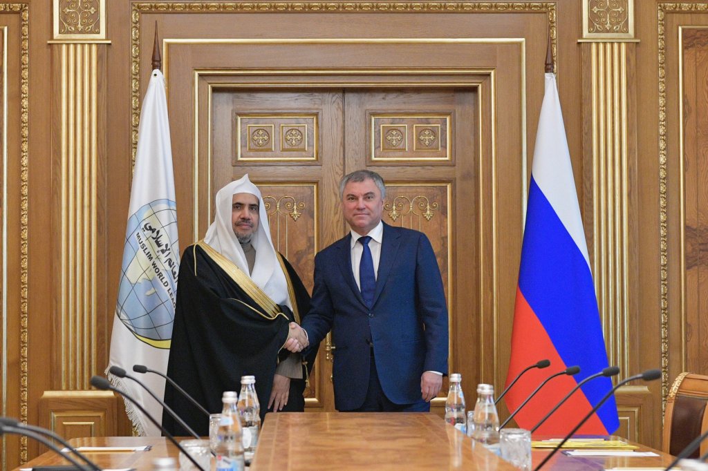 Le Président de la Douma en Russie Mr. Viatcheslav Volodine lors de sa rencontre avec le D. Mohammad Alissa