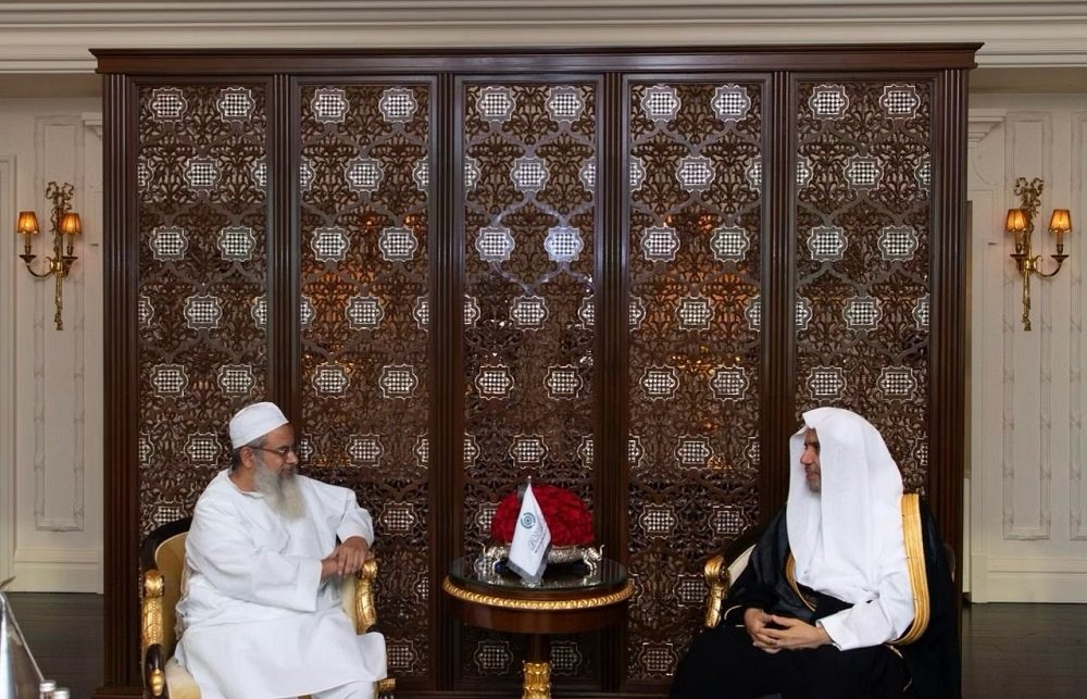 His Excellency Sheikh Dr.Mohammed Alissa, the Secretary-General of the MWL and Chairman of the Organization of Muslim Scholars, met in New Delhi with His Eminence Maulana Mahmood Madani, President of Jamiat Ulama-e-Hind.