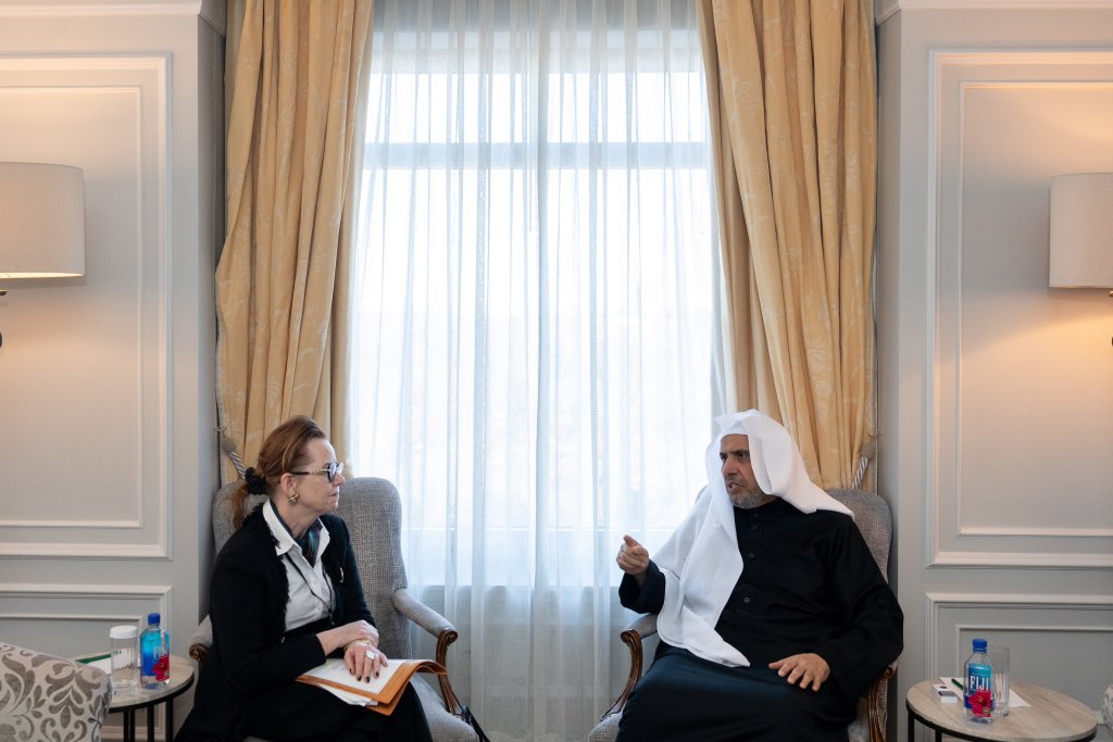 His Excellency Sheikh Dr. Mohammad Al-Issa met with Ms. Gréta Gunnarsdóttir, the Director of the United Nations Relief and Works Agency for Palestine Refugees (UNRWA) Representative Office in New York