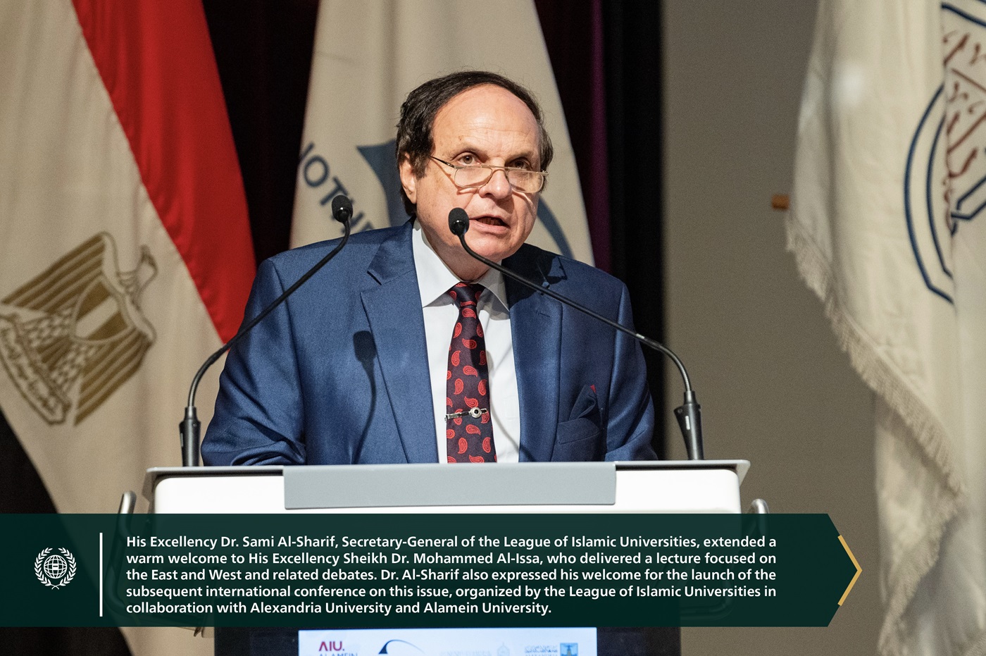 From the Great Hall of the Bibliotheca Alexandrina, a conference was launched on the UN initiative by the Muslim World League: “Building Bridges of Understanding and Peace between East and West.”