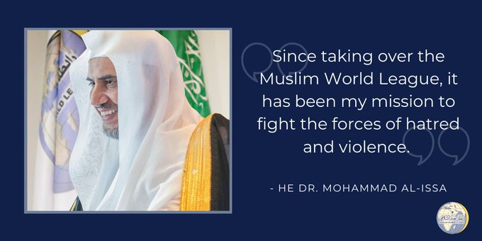 HE Dr. Mohammad Alissa reiterated his commitment to fighting the forces of hatred and violence