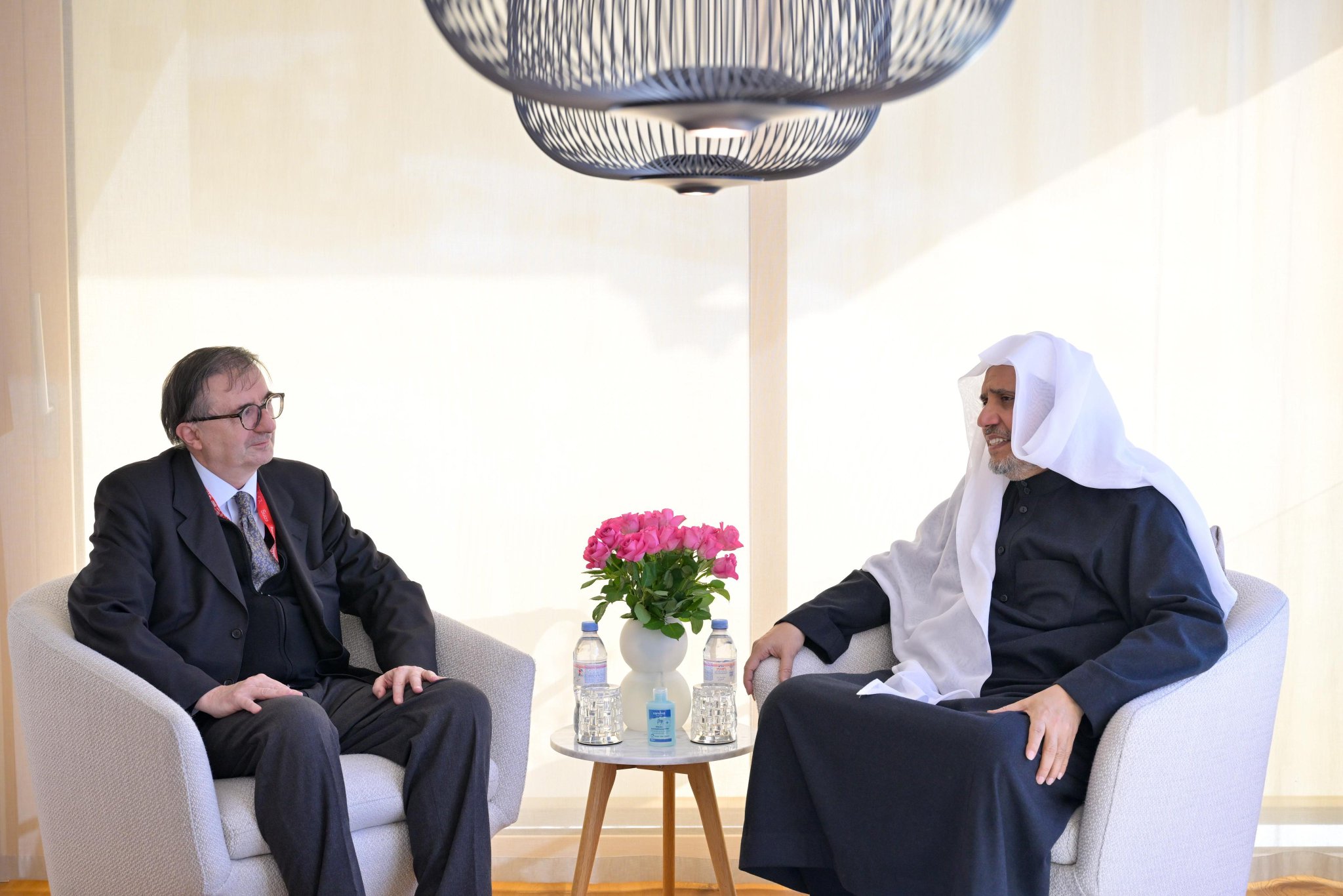 H.E. Sheikh Dr. Mohammed Al-Issa, Secretary-General, met at his residence with Mr. Wolfgang Amadeus Brülhart